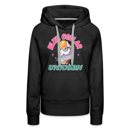 BLUE COLLAR UNICORN Women’s Premium Hoodie - black