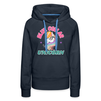 BLUE COLLAR UNICORN Women’s Premium Hoodie - navy