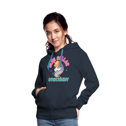 BLUE COLLAR UNICORN Women’s Premium Hoodie - navy