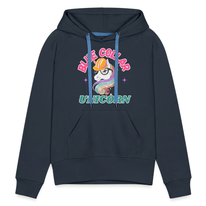 BLUE COLLAR UNICORN Women’s Premium Hoodie - navy