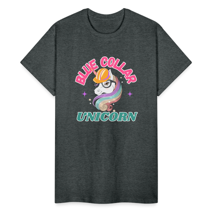 BLUE COLLAR UNICORN Gildan Ultra Cotton Adult T-Shirt - deep heather