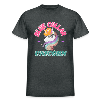 BLUE COLLAR UNICORN Gildan Ultra Cotton Adult T-Shirt - deep heather