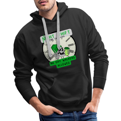 NIGHTSHIFT TIME TRAVELER NO DAY WALKERS ALLOWED Men’s Premium Hoodie - black