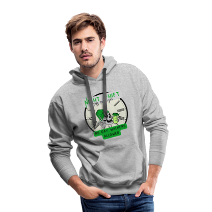 NIGHTSHIFT TIME TRAVELER NO DAY WALKERS ALLOWED Men’s Premium Hoodie - heather grey
