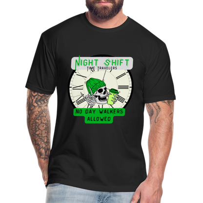 NO DAYWALKERS ALLOWED Fitted Cotton/Poly T-Shirt by Next Level - black