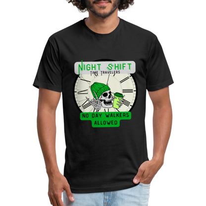 NO DAYWALKERS ALLOWED Fitted Cotton/Poly T-Shirt by Next Level - black