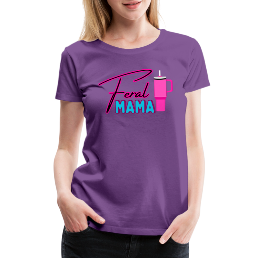 Feral Mama ' Women’s Premium T-Shirt - purple