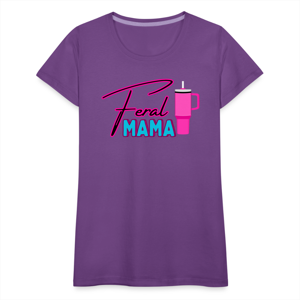 Feral Mama ' Women’s Premium T-Shirt - purple