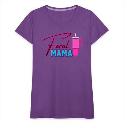 Feral Mama ' Women’s Premium T-Shirt - purple