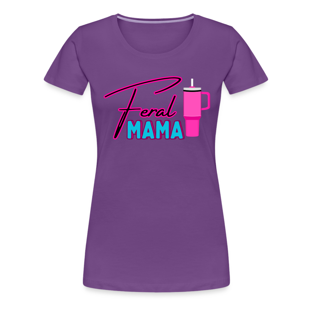 Feral Mama ' Women’s Premium T-Shirt - purple