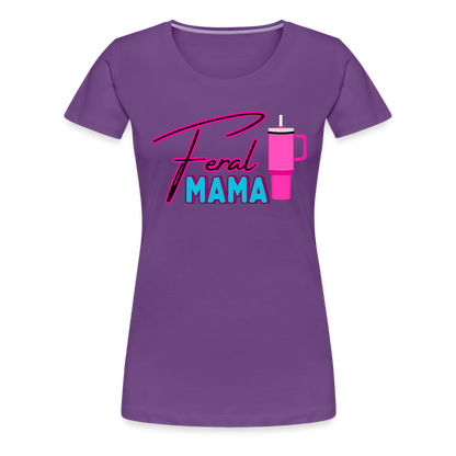 Feral Mama ' Women’s Premium T-Shirt - purple