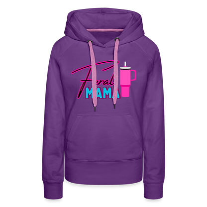 Feral Mama Women’s Premium Hoodie - purple 