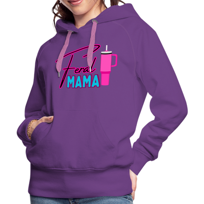 Feral Mama Women’s Premium Hoodie - purple 