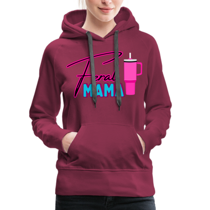 Feral Mama Women’s Premium Hoodie - burgundy