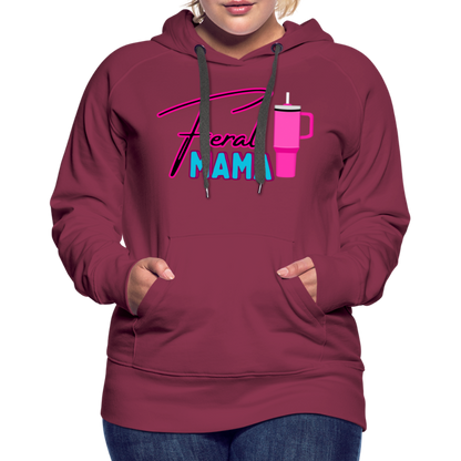 Feral Mama Women’s Premium Hoodie - burgundy