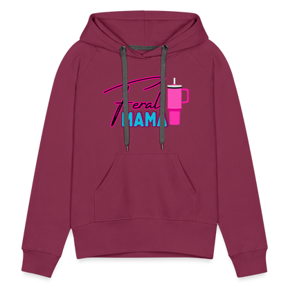 Feral Mama Women’s Premium Hoodie - burgundy