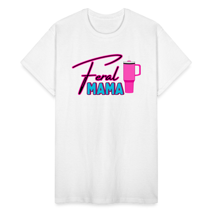 Feral Mama Gildan Ultra Cotton Adult T-Shirt - white