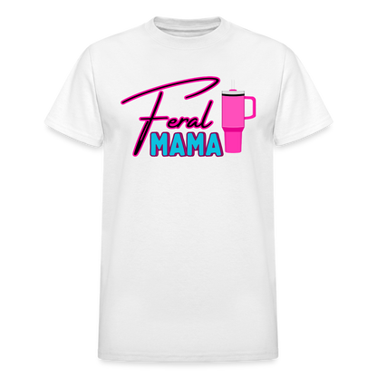 Feral Mama Gildan Ultra Cotton Adult T-Shirt - white