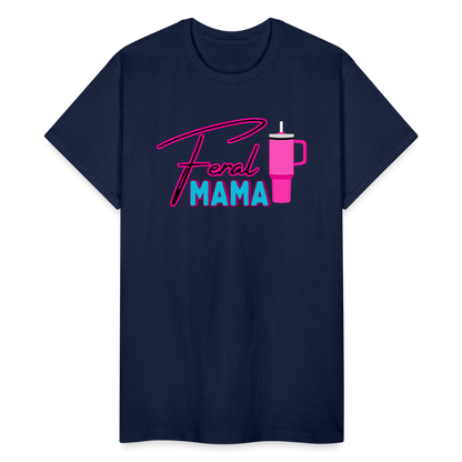 Feral Mama Gildan Ultra Cotton Adult T-Shirt - navy