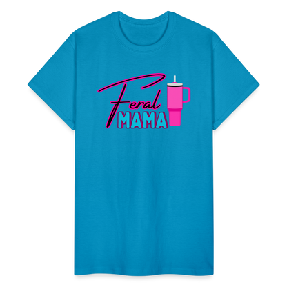 Feral Mama Gildan Ultra Cotton Adult T-Shirt - turquoise