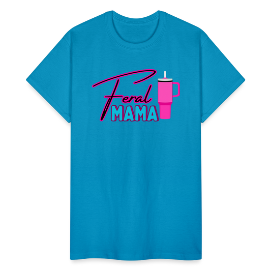 Feral Mama Gildan Ultra Cotton Adult T-Shirt - turquoise