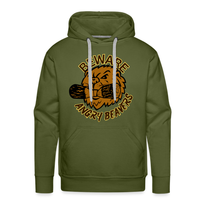 Angry Beavers Men’s Premium Hoodie - olive green