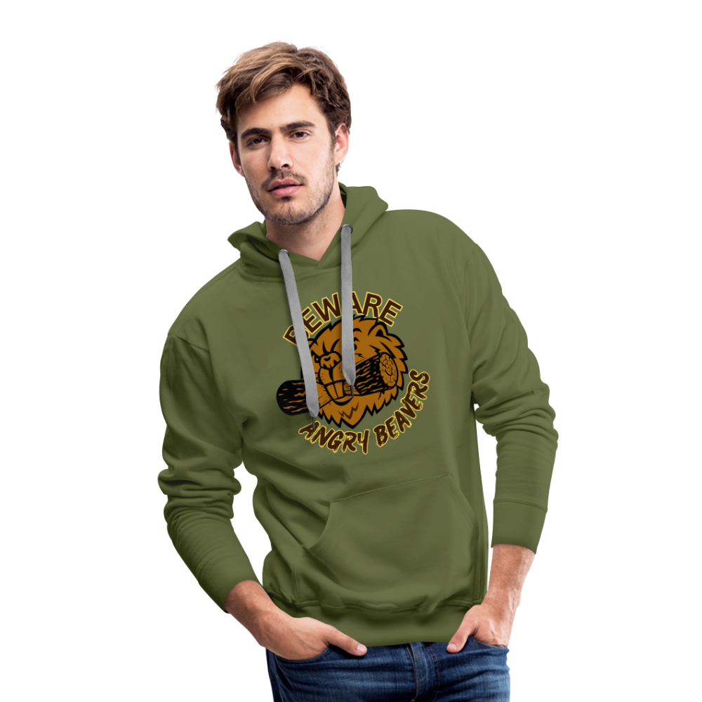 Angry Beavers Men’s Premium Hoodie - olive green