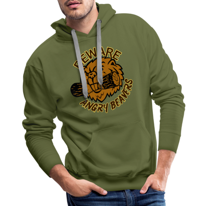Angry Beavers Men’s Premium Hoodie - olive green