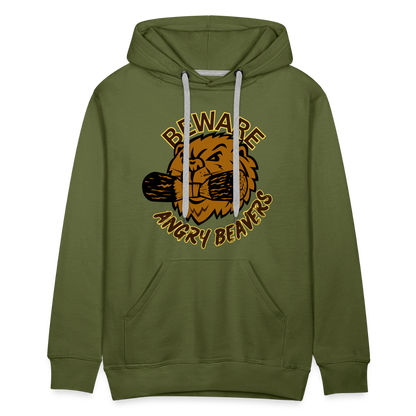 Angry Beavers Men’s Premium Hoodie - olive green