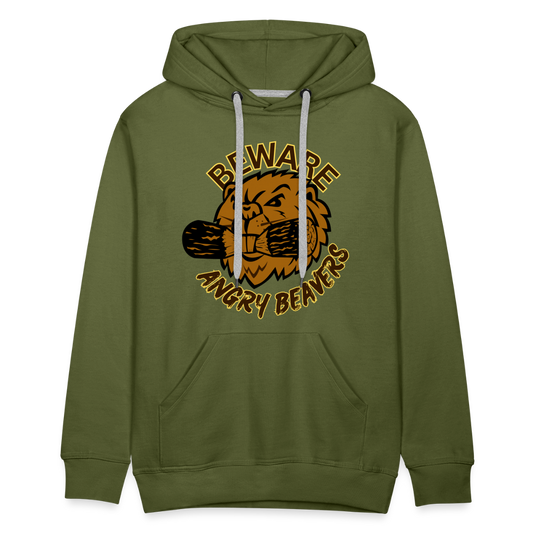 Angry Beavers Men’s Premium Hoodie - olive green