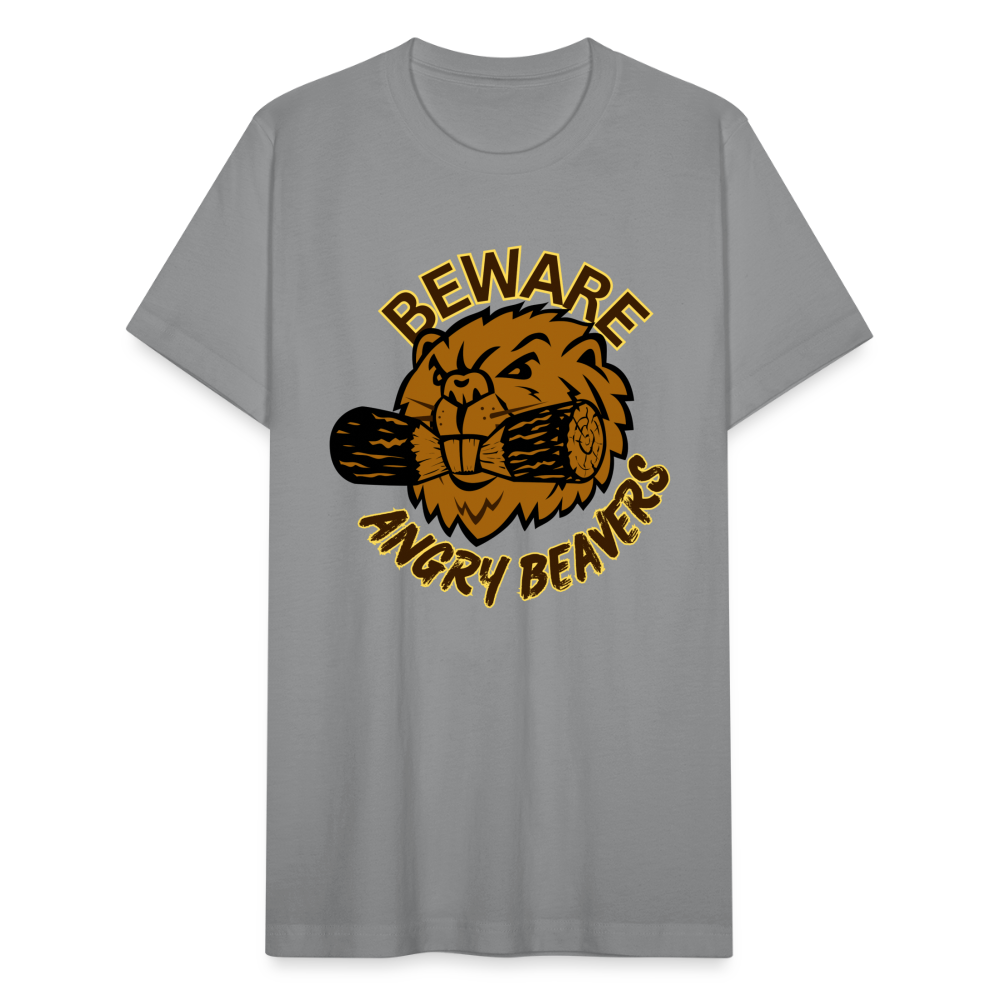 Angry Beaver Unisex Jersey T-Shirt by Bella + Canvas - slate