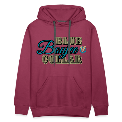 Blue Collar Boujee Men’s Premium Hoodie - burgundy