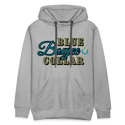Blue Collar Boujee Men’s Premium Hoodie - heather grey