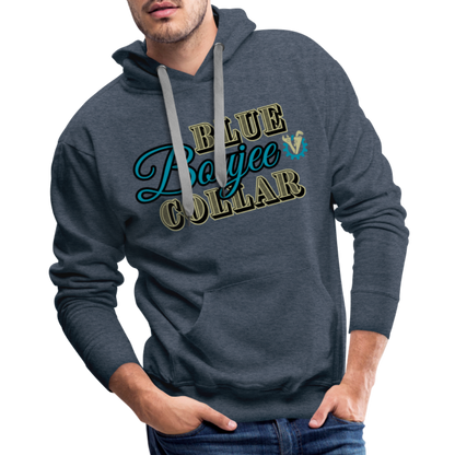 Blue Collar Boujee Men’s Premium Hoodie - heather denim