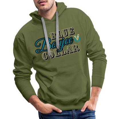 Blue Collar Boujee Men’s Premium Hoodie - olive green