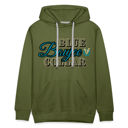 Blue Collar Boujee Men’s Premium Hoodie - olive green