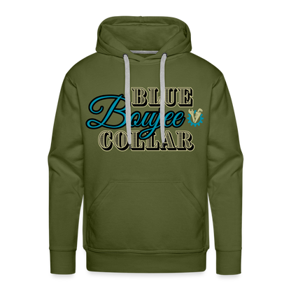 Blue Collar Boujee Men’s Premium Hoodie - olive green