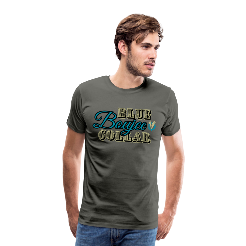 Blue Collar Boujee Men's Premium T-Shirt - asphalt gray