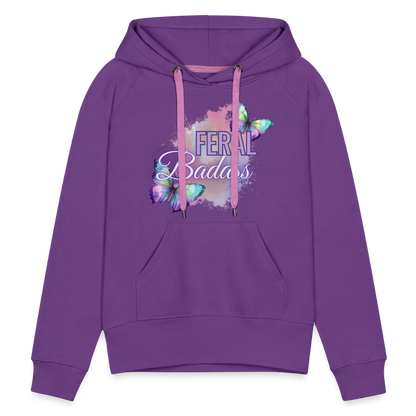 Feral Badass Women’s Premium Hoodie - purple 