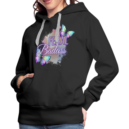 Feral Badass Women’s Premium Hoodie - black