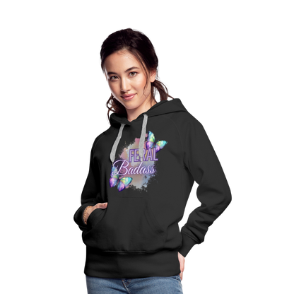 Feral Badass Women’s Premium Hoodie - black