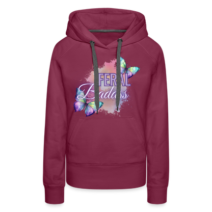 Feral Badass Women’s Premium Hoodie - burgundy