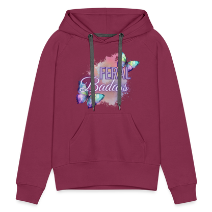 Feral Badass Women’s Premium Hoodie - burgundy