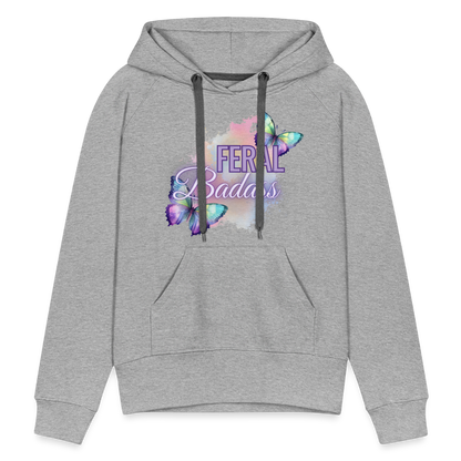Feral Badass Women’s Premium Hoodie - heather grey