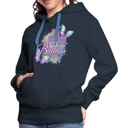 Feral Badass Women’s Premium Hoodie - navy