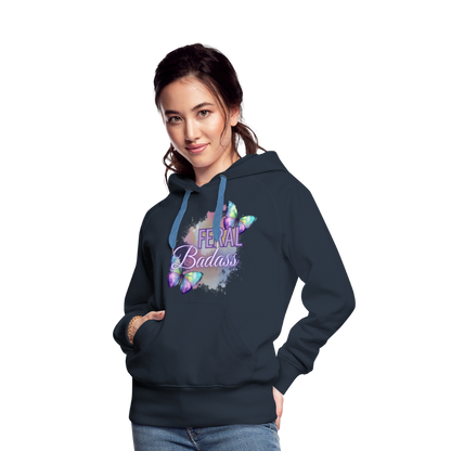 Feral Badass Women’s Premium Hoodie - navy