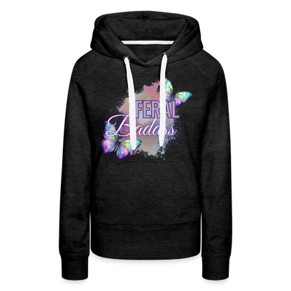 Feral Badass Women’s Premium Hoodie - charcoal grey