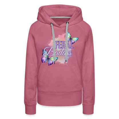 Feral Badass Women’s Premium Hoodie - mauve