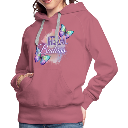 Feral Badass Women’s Premium Hoodie - mauve