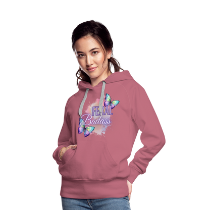 Feral Badass Women’s Premium Hoodie - mauve